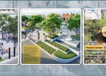 Percantik Wajah Kota, Pemko Bukittinggi Revitalisasi Taman Depan DPRD