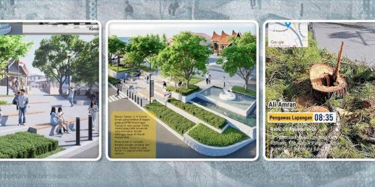 Percantik Wajah Kota, Pemko Bukittinggi Revitalisasi Taman Depan DPRD